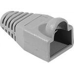 Knickschutztülle für Modularstecker RJ45, Rundkabel, grau, VPE 10 Stück Knickschutztülle mit Rastnasenschutz (253191)