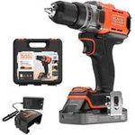 Black & Decker Akku-Bohrschrauber 18V 2Ah 2G Kof BCD382D1XK (BCD382D1XK-QW)