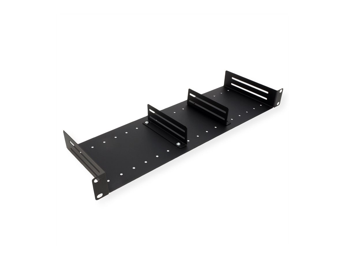 VALUE 19"-Fachboden 1 HE mit 2 verstellbaren Teilern Schwarz