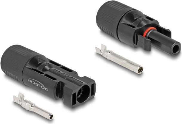 Delock DL4 Solar Steckverbinder für Kabel zum Crimpen Stecker und Buchse schwarz 2 (60670)