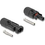 Delock DL4 Solar Steckverbinder für Kabel zum Crimpen Stecker und Buchse schwarz 2 (60670)
