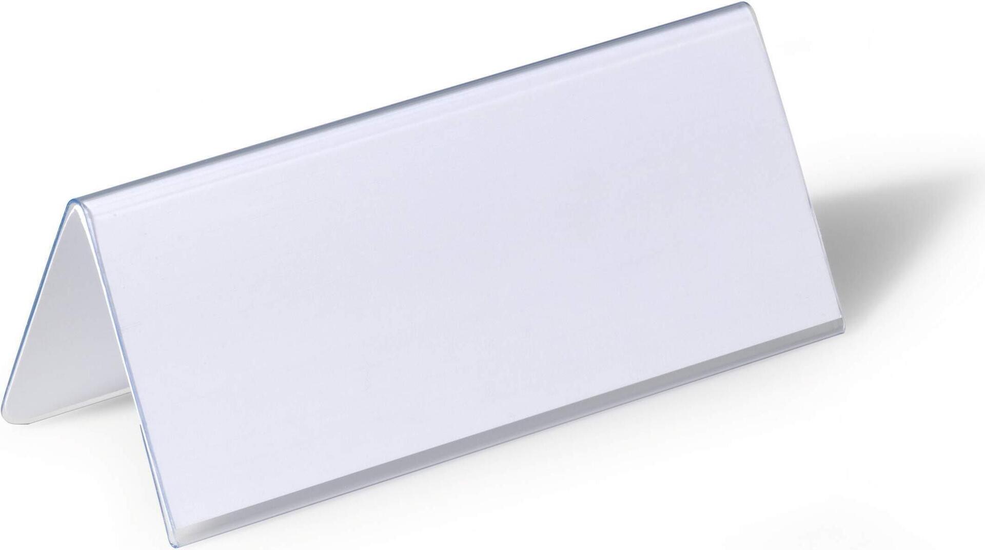 DURABLE Tischaufsteller Dachaufsteller 61/122 x 150 mm Transparent 25 Stück
