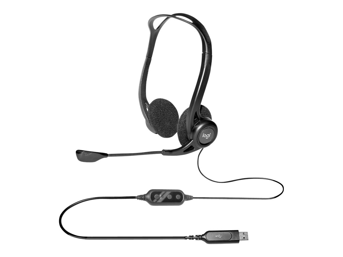 Logitech PC Headset 960 USB On-Ear Stereo USB Schwarz