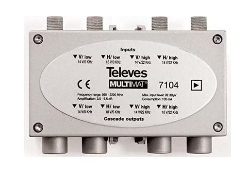 Televes Verstärker MSV 44M SAT ZF für MULTIMAT/SATRIX Guss (MSV44M)