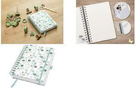 sigel Spiralbuch Jolie Inspire "Eucalyptus Day", DIN A5 168 x 215 mm, blanko, 120 g/qm weißes Papier, Hardcover - 1 Stück (JN656)