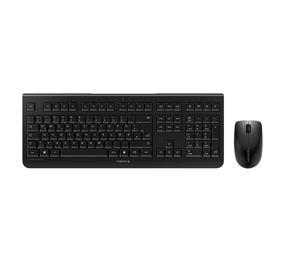 CHERRY DW 3000 Tastatur-Maus-Set QWERTZ Schwarz, Anthrazit