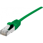 Dexlan Patchkabel Cat. 6A, S/FTP (PiMF), ultradünn, halogenfrei, mit Rastnasenschutz, grün, 0,3 m (858714)