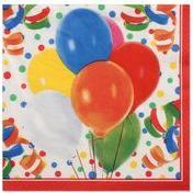 PAPSTAR Motiv-Servietten "Lucky Balloons", 330 x 330 mm bedruckt, 1/4 Falz, 3-lagig, Tissue - 1 Stück (81709)