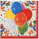 PAPSTAR Motiv-Servietten "Lucky Balloons", 330 x 330 mm bedruckt, 1/4 Falz, 3-lagig, Tissue - 1 Stück (81709)