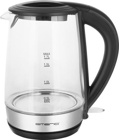 EMERIO WK-123131 Wasserkocher schnurlos, BPA-frei Edelstahl, Schwarz (WK-123131)