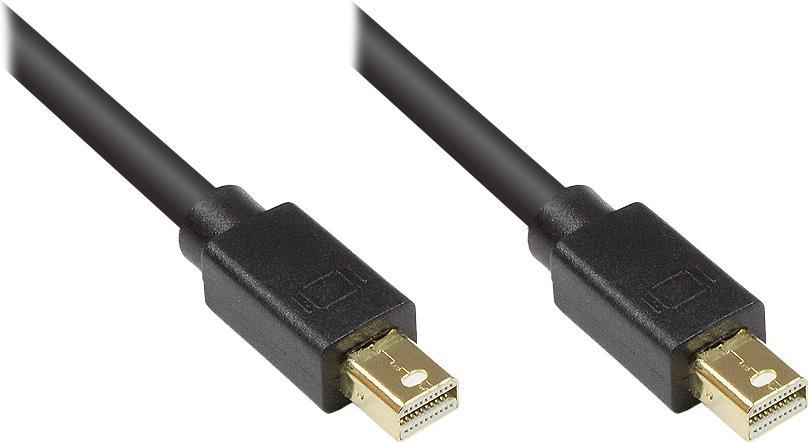 GOOD CONNECTIONS Anschlusskabel Mini DisplayPort 1.1, Stecker beidseitig, vergoldet, schwarz, 5m, Go