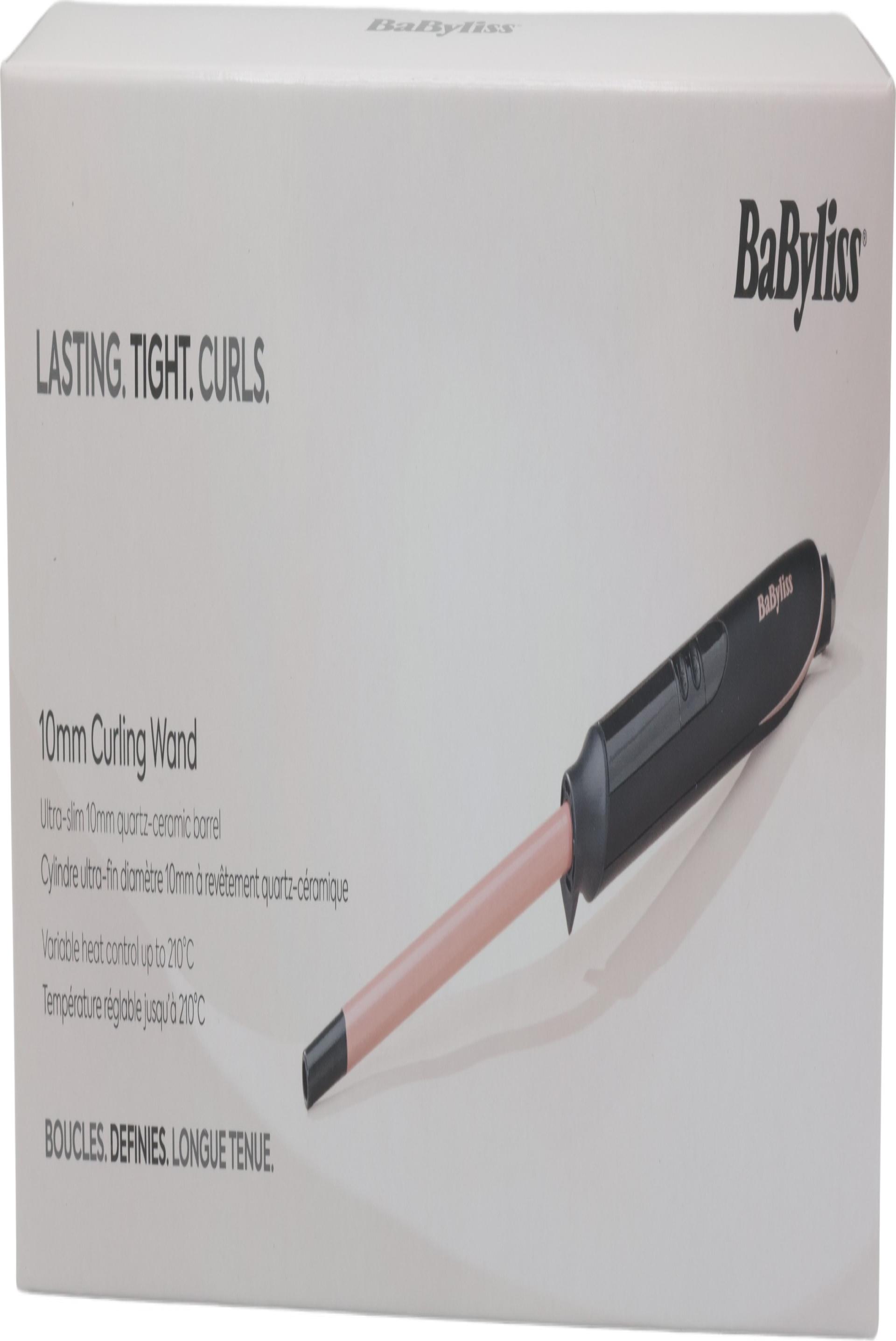BaByliss C449E Tight Curls Lockenstab Ø 10 mm Schwarz, Rosa