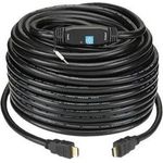 High Speed HDMI Kabel mit Ethernet, mit Verstärker, 25m, schwarz Hersteller: Techly (ICOC-HDMI-A-250)
