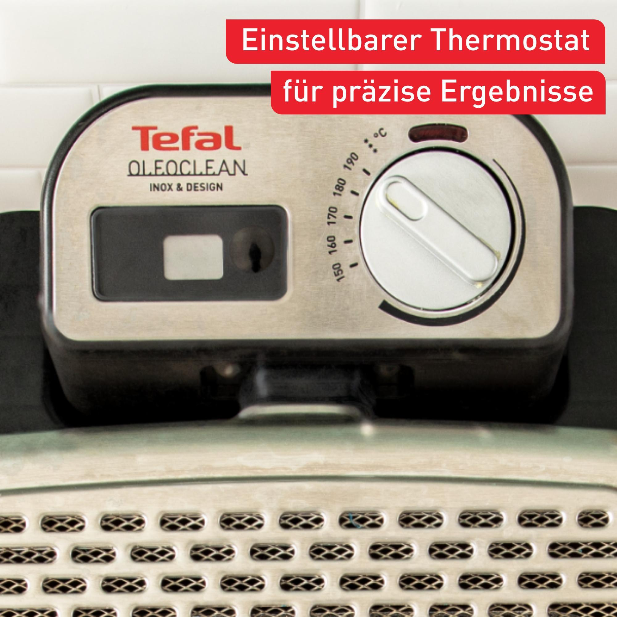 Tefal Oleoclean FR8041 Fritteuse 2300 W 3,5 l 1,2 kg Silber