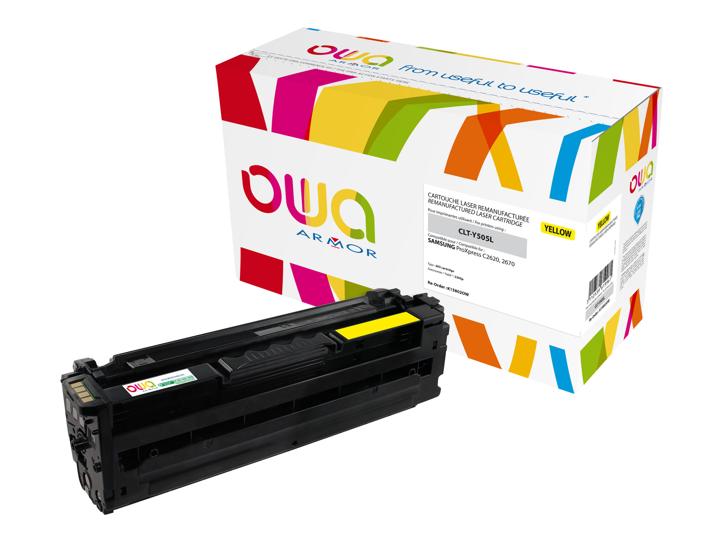 OWA Tonerpatrone kompatibel mit Samsung CLT-Y505L 3.500 Seiten Gelb