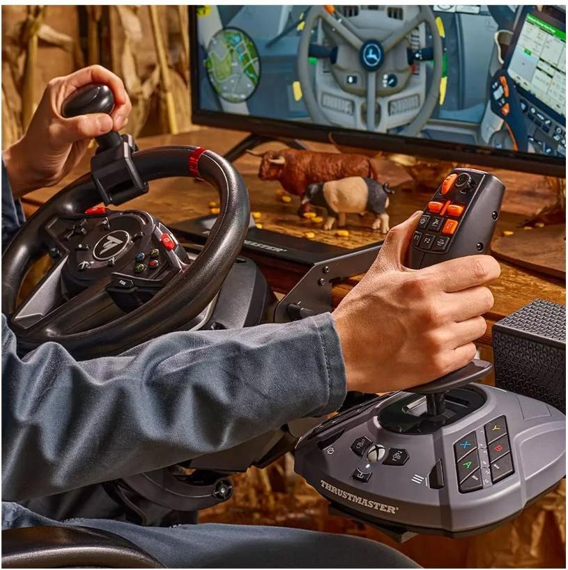Thrustmaster SimTask FarmStick X Multifunktionaler Joystick Kabelgebunden Schwarz, Grau