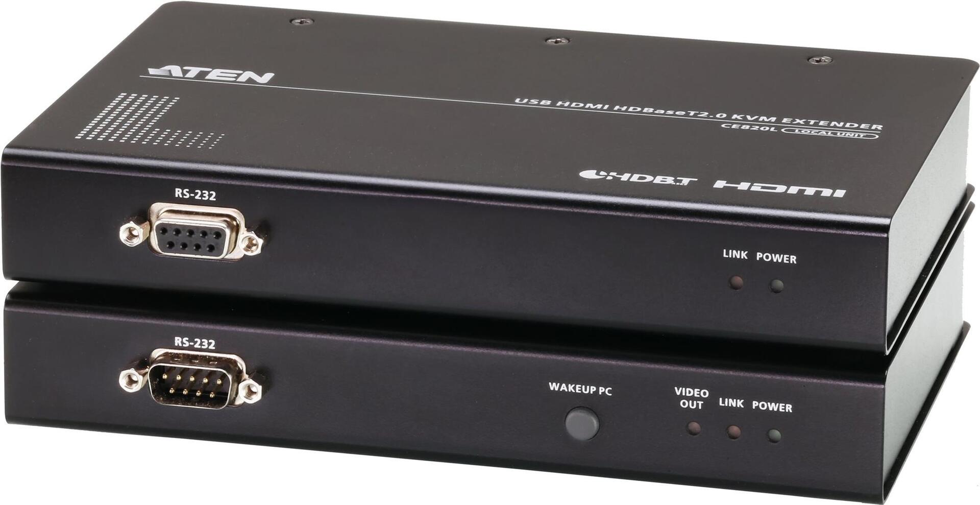ATEN CE820-ATA-G KVM-Extender HDBaseT 2.0 HDMI USB 2.0 150 m 4K Schwarz