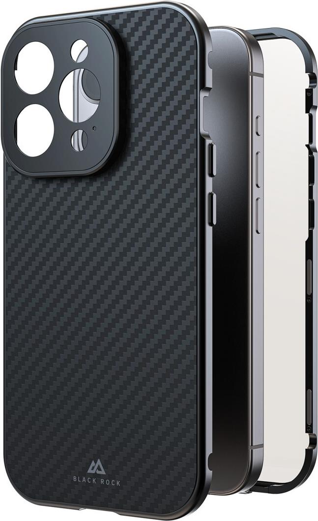 Black Rock Cover 360° Glass für Apple iPhone 16 Pro, Real Carbon (00228093)