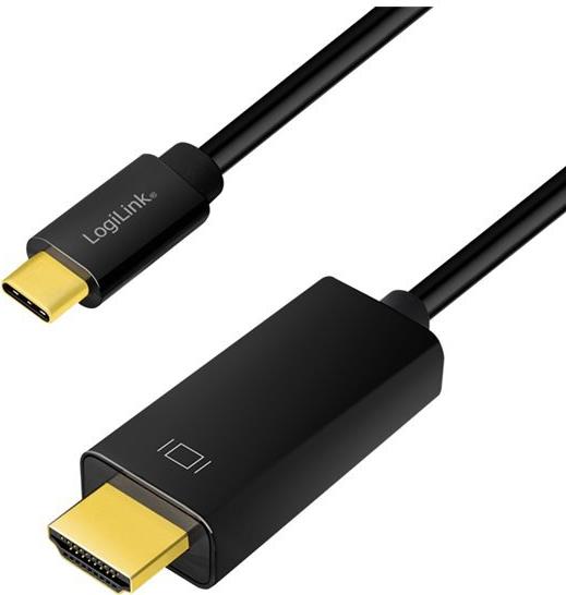 LogiLink USB-C HDMI Anschlusskabel, 1,8 m, schwarz USB-C 3.1 