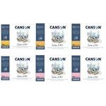 CANSON Aquarellblock "Coton d'Art", 260 x 360 mm, naturweiß 12 Blatt, 300 g/qm, besteht aus 100% Baumwolle, feine - 1 Stück (C518508002)