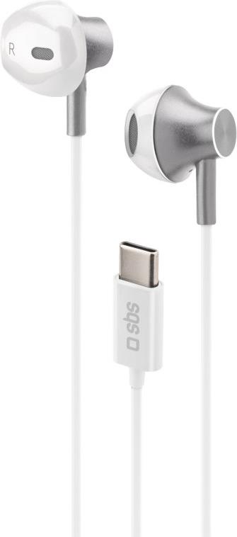 SBS Metal Pro Semi In-Ear USB-C weiß
