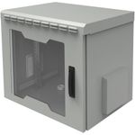 EFB-Elektronik 48,30cm (19") Wandgehäuse IP55, 12HE, Glastür, Tiefe 450 mm, RAL7035 Hersteller: EFB Elektronik (691712IP55.1G)
