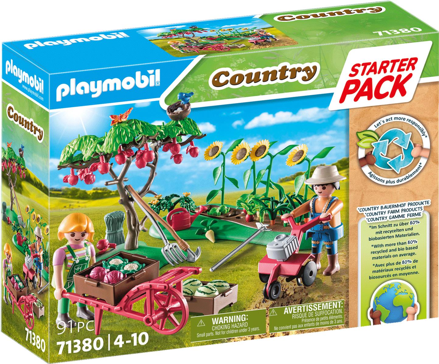 Playmobil Country Starter Pack Farm Vegetable Garden. Typ: Bauernhof, Empfohlenes Alter in Jahren (mind.): 4 Jahr(e), Empfohlenes Alter in Jahren (max.): 10 Jahr(e), Produktfarbe: Mehrfarbig (71380)
