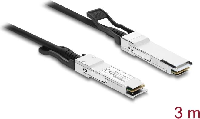 Delock Twinax Kabel QSFP+ Stecker zu QSFP+ Stecker 40 Gbps 3 m (84243)