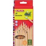 herlitz Buntstifte, sechseckig, 24er Karton-Etui Naturholz, FSC, Minenstärke: 2,5 mm, Inhalt: 24 Stück je 1x (8660524)