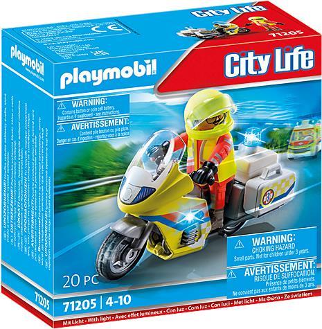 Playmobil City Life Notarzt-Motorrad mit Blinklicht (71205)