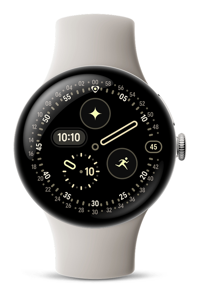Google Pixel Watch 4 41 mm Wear OS 6.0 GPS 32 GB Silber