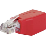 Schwaiger RJ45 Netzwerk Adapter CAT 6 [1x RJ45-Buchse - 1x RJ45-Stecker] Rot (CKR01531)