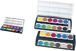 herlitz Deckfarbkasten ST24, 24 Farben, aus Kunststoff Deckel mit Mischfeldern, Farbschalen auswechselbar (10199933)