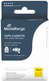 MediaRange Schriftbandkassette schwarz auf gelb 8m x 12mm (MRBTZ631S)