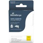 MediaRange Schriftbandkassette schwarz auf gelb 8m x 12mm (MRBTZ631S)