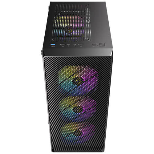 Antec AX26 RGB Elite ATX Midi Tower PC-Gehäuse Schwarz