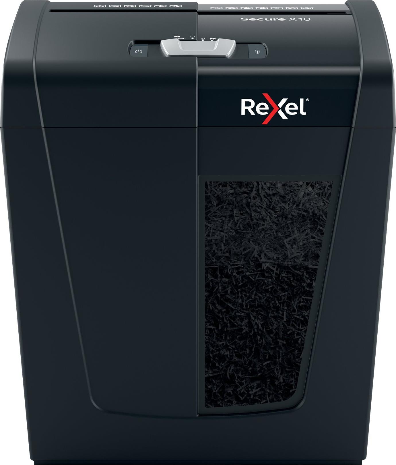 Rexel Secure X10 Aktenvernichter 10 Blatt Kreuzschnitt Schwarz
