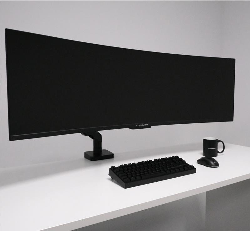 LC-Power LC-EQ-A49B Flachbildschirm-Tischhalterung 124,5 cm (49") Schwarz Tisch/Bank (LC-EQ-A49B) (geöffnet)