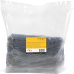 StarTech.com 25,40cm (10")(25cm) Cable Ties, 1/8"(4mm) wide, 2-5/8"(68mm) Bundle Diameter, 50lb(22kg) Tensile Strength, Nylon Self Locking Zip Ties w/Curved Tip, 94V-2/UL Listed, 1000 Pack, Black (CBMZT10BK)