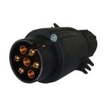 IWH KFZ-Stecker für Anhängerkupplung, 7-polig Belastbarkeit: 20 A bei 12 V, Gehäuse aus schlagfestem - 1 Stück (010206)
