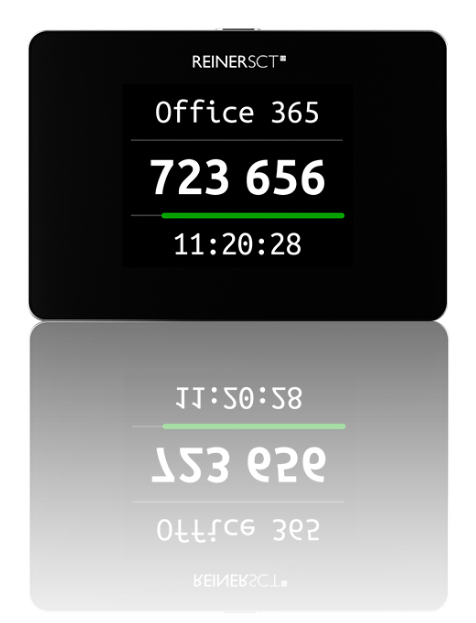 ReinerSCT Authenticator mini – Hardware-Token für 2FA mit TOTP und USB, Schwarz, Silber