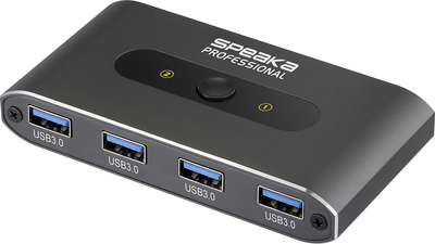 SpeaKa Professional 2 Port USB 3.2 Gen 1-Umschalter (USB 3.0) Grau (SP-13712096)