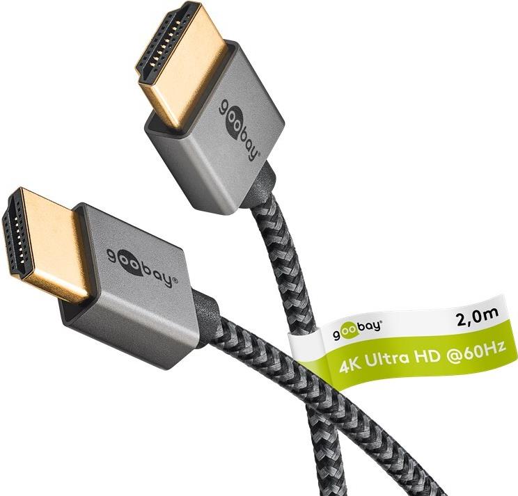 Goobay Slim High-Speed-HDMI -Kabel mit Ethernet - 4K/60Hz (75753)