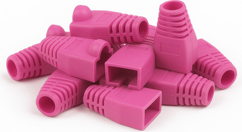 DSIT DANICOM RJ45 Tule Rosa - 10 Stück (DC-RJ45-BOOT-PINK-10PCE)