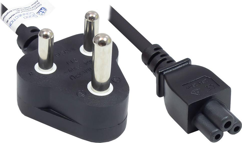 Alcasa P9505-S018 Stromkabel Schwarz 1,8 m Netzstecker Typ M C5-Koppler (P9505-S018)