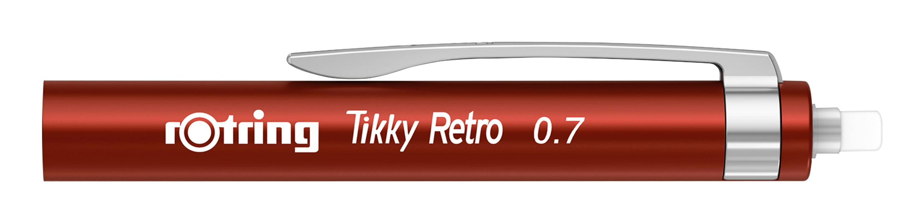rotring Tikky Retro Druckbleistift 0,7 mm 2B Rot