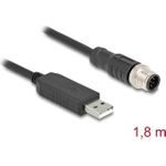 DeLOCK 64257 Sensor-/Aktuatorkabel 1,8 m M12 USB 2.0 Type-A Schwarz (64257)