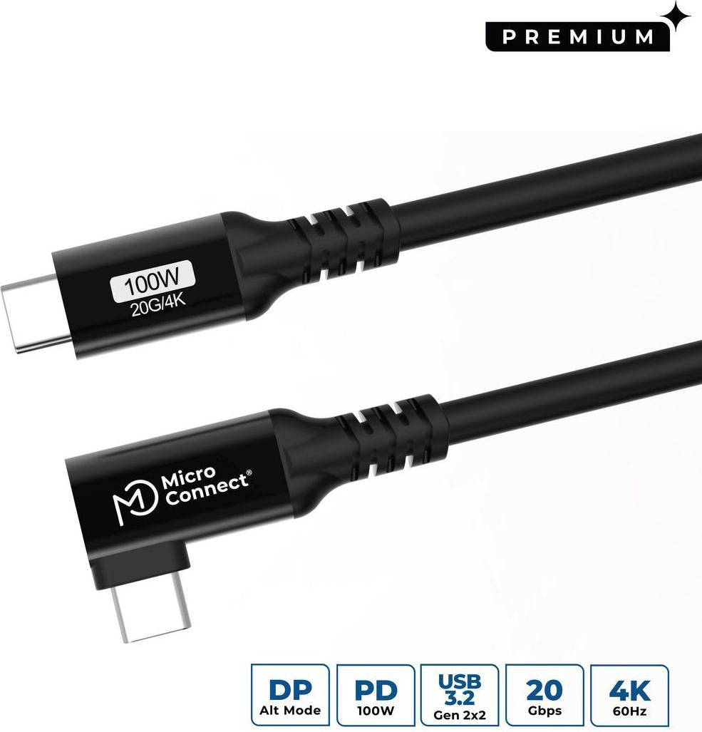 MicroConnect USB-C to Premium cable 100W 20Gbps USB 3.2 (USB3.2CC015-A)