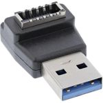 InLine USB 3.2 Adapter USB-A Stecker zu intern USB-E Frontpanel Buchse (33446M)
