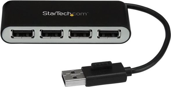 StarTech.com 4-Port Portable USB 2.0 Hub with Built-in Cable (ST4200MINI2)